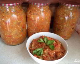 Икра кабачковая с баклажанами на зиму