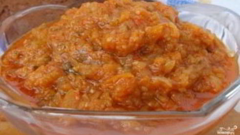 икра кабачковая с помидорами и морковью