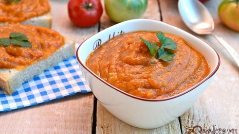 овощная икра с зелеными помидорами в мультиварке