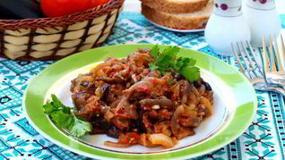 Жареная икра из баклажанов