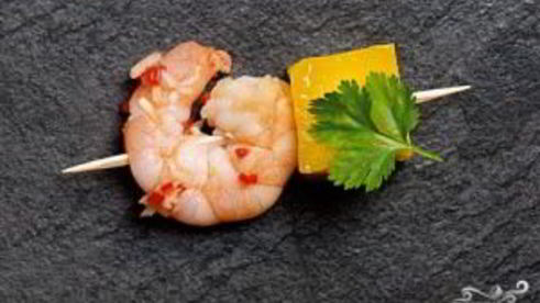 канапе с креветками