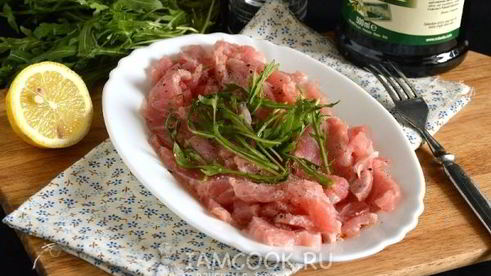 карпаччо из тунца