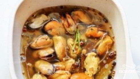 мидии, маринованные в масле