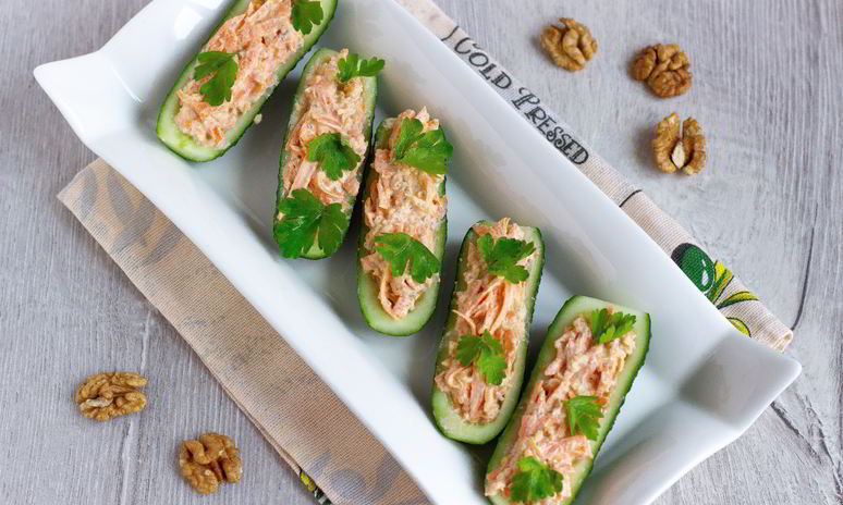 Рецепт огурцов, фаршированных орехами