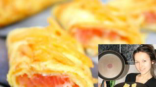 Французский омлет с семгой