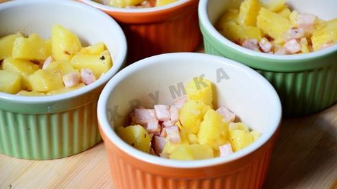 фритата омлет с ветчиной и сыром