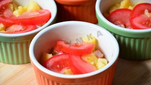 фритата омлет с ветчиной и сыром