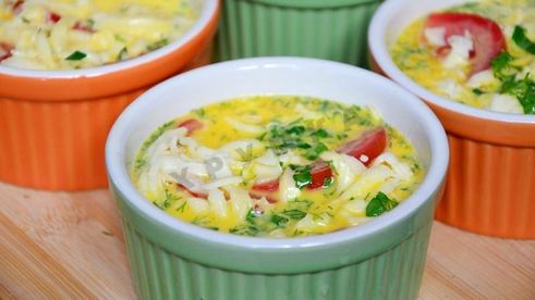 фритата омлет с ветчиной и сыром