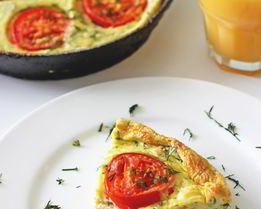 Фриттата с маскарпоне, ветчиной и сыром