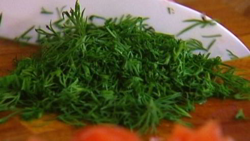 фриттата с семгой, укропом и сыром