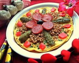 Омлет с гречневым цветком