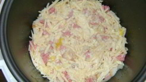 омлет с колбасой в мультиварке