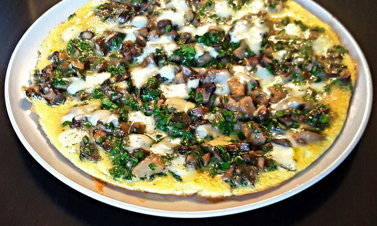 Рецепт омлета с лесными грибами