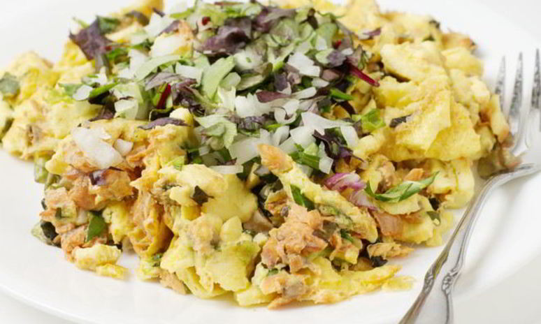 Рецепт омлета с луком