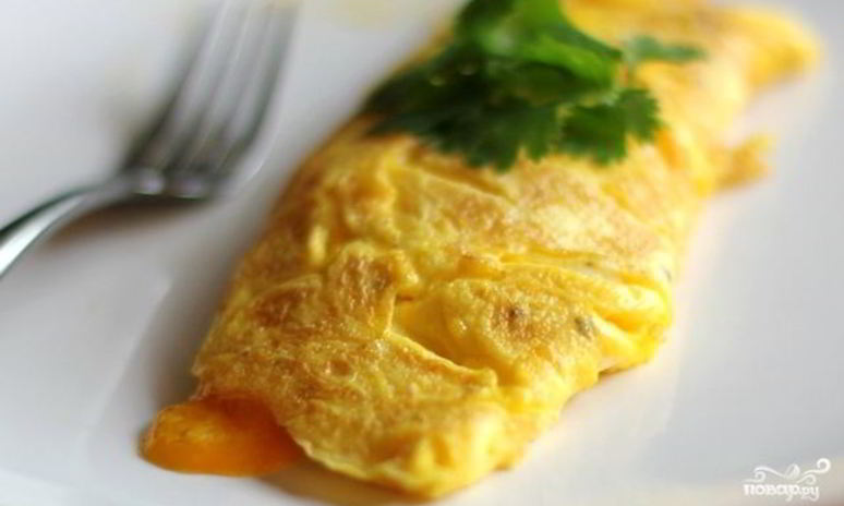 Рецепт омлета с молоком и сыром