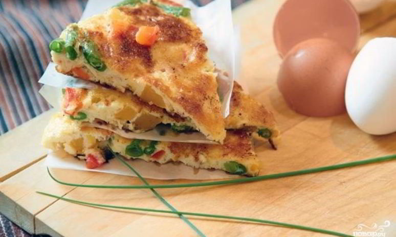 Рецепт омлета с овощами