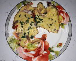 Омлет с помидорами и беконом