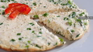 Омлет с творогом и зеленым луком