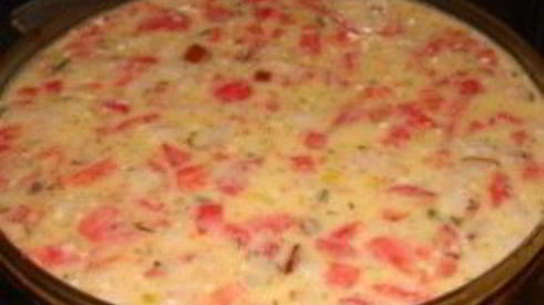 омлет с ветчиной и помидорами