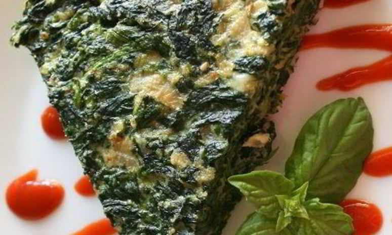 Рецепт омлета со шпинатом и сыром
