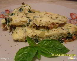 Омлет со спаржевой фасолью