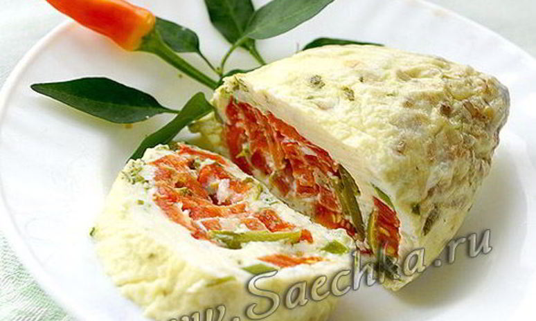 Рецепт омлета в пакете