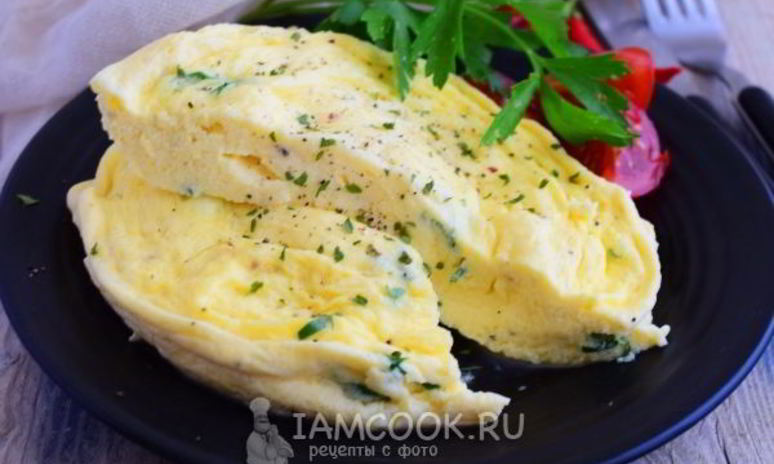 Рецепт парового омлета в микроволновке