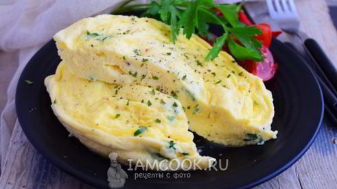 паровой омлет в микроволновке