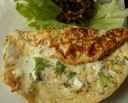 Воздушный омлет с брынзой