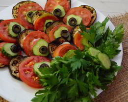 Овощная закуска Хвост павлина