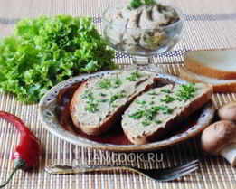 Паштет из куриной печени с грибами