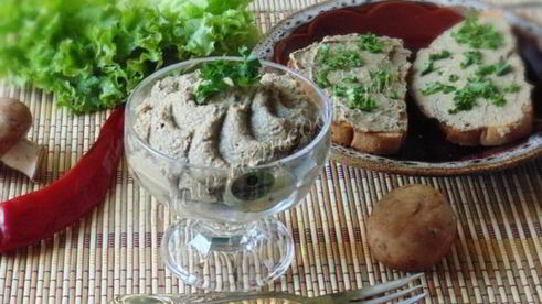 паштет из куриной печени с грибами