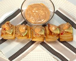 Паштет из пикши с хлебом и сладким перцем