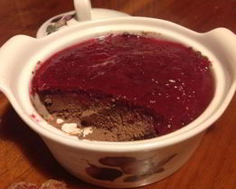 Печеночный паштет с клюквенно-мятным желе