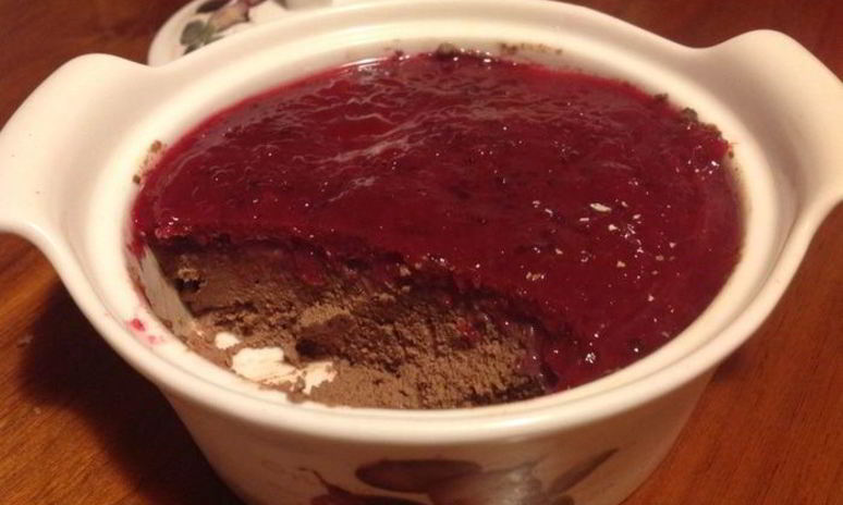 Рецепт печеночного паштета с клюквенно-мятныма желе