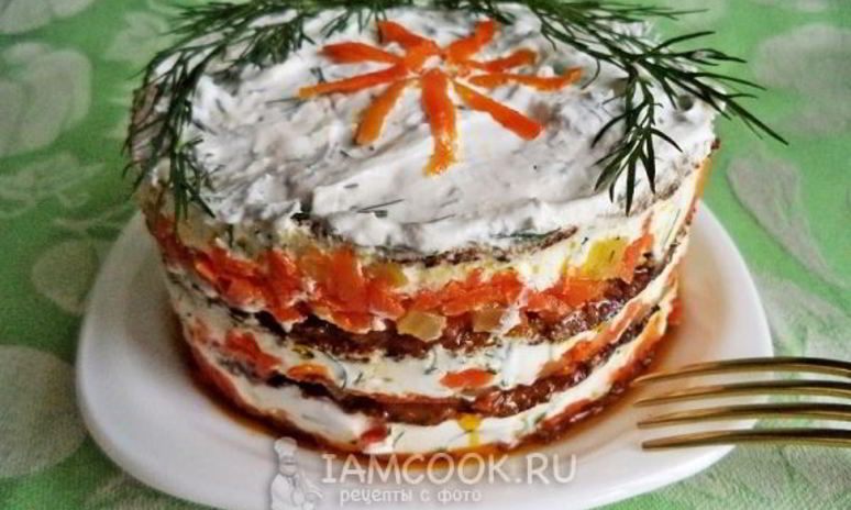 Рецепт печеночного торта из говяжьей печени