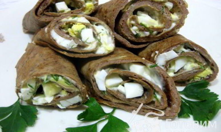 Рецепт печеночных рулетиков