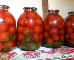 Помидоры с морковной ботвой на зиму