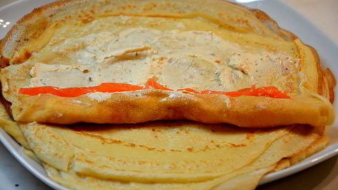 блинные роллы с семгой