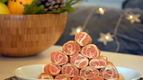 блинные роллы с семгой