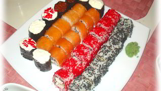 Домашние сырные роллы и суши