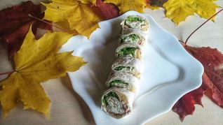 Ролл с печенью трески