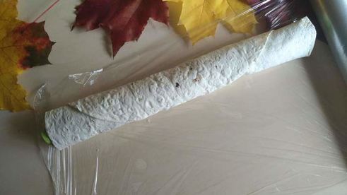 ролл с печенью трески