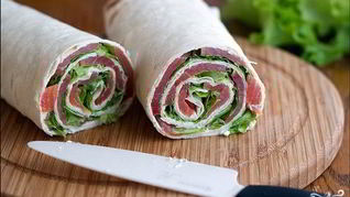 Роллы из лаваша с семгой