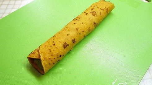 роллы из тыквы со шпинатом, копченостями и фисташковым майонезом