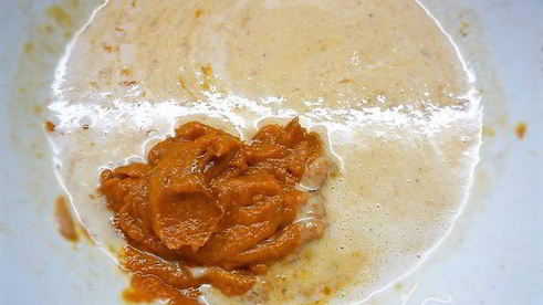 роллы из тыквы со шпинатом, копченостями и фисташковым майонезом