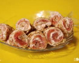 Роллы по-русски с красной рыбой