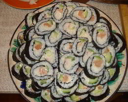 Роллы с красной рыбой