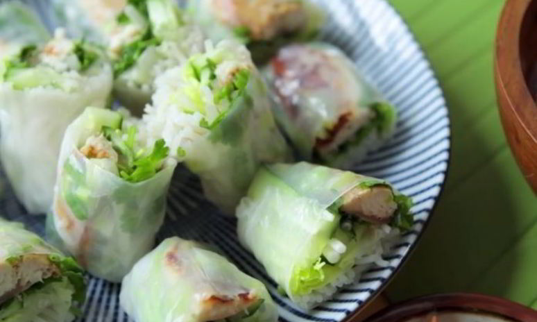 Рецепт тайских спринг-роллы со скумбрией