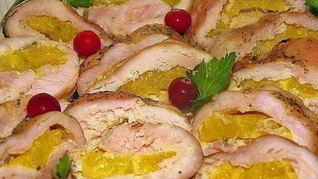 Куриный рулет с чесноком